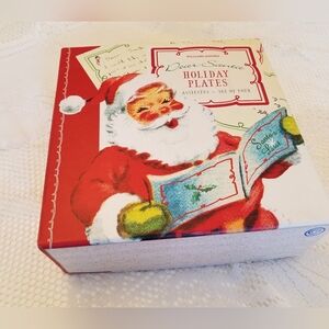 Williams Sonoma Set of 4 Dear Santa Holiday Plates in Box
